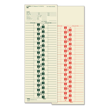 TOPS™ Time Clock Cards, Replacement For 10-100372-1950-9361, Two Sides, 3.5 X 10.5, 500-box freeshipping - TVN Wholesale